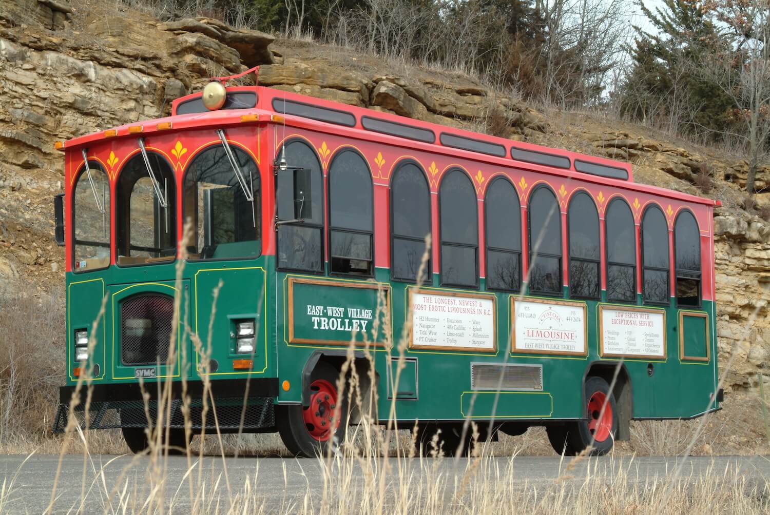 All Aboard trolley - Custom Limousine Kansas City